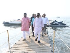 वनमंत्री केदार कश्यप ने ठेमली आईलैंड का किया निरीक्षण