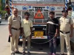 12 चक्का ट्रक चोरी करने वाले 2 आरोपी गिरफ्तार, वारदात के 4 घंटे भीतर दबोचा गया