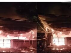 टेंट हाउस गोदाम में लगी भीषण आग, पूरा सामान जलकर हुआ खाख, टेंट हाउस संचालक ने लगाए ये आरोप