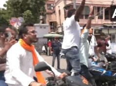 ममता आवास के बाहर BJP का जश्न, ‘जय श्री राम’ के नारों से गूंजा माहौल