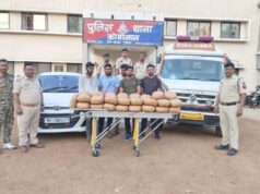 महासमुंद में बड़ी कार्रवाई, एंबुलेंस से 77 किलो गांजा जब्त; 5 अंतरराज्यीय तस्कर गिरफ्तार