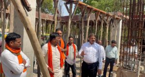 कलेक्टर गोपाल वर्मा ने निर्माणाधीन नालंदा लाइब्रेरी परिसर का किया निरीक्षण
