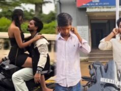 वायरल होने की चाहत में बाइक पर अश्लील रील और खतरनाक स्टंट, पुलिस ने युवक को पकड़ा; मंगवाई माफी