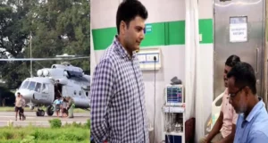 इंद्रावती पार माड़ में बाढ़ के बीच फंसे 6 कर्मचारी, प्रशासन ने कराया एयरलिफ्ट; सभी सुरक्षित