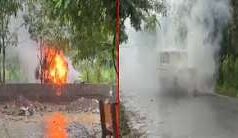 अचानक उठने लगीं आग की लपटें… सुकमा पुलिस की वाहन में भीषण आग, बाल-बाल बचे जवान