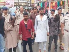 पथराव में 9 पुलिसकर्मी हुए थे घायल, अब 20 आरोपी गिरफ्तार; बिलासपुर में पुलिस ने निकाला जुलूस
