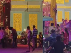 रायगढ़ में दुर्गा पंडाल के भीतर गुंडागर्दी का वीडियो वायरल, दो लोगों की पिटाई करते दिखे युवक